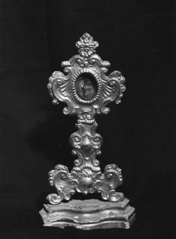 reliquiario - a ostensorio - ambito laziale (sec. XVIII)