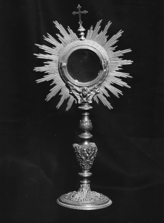 ostensorio - a raggiera - ambito laziale (sec. XVIII)