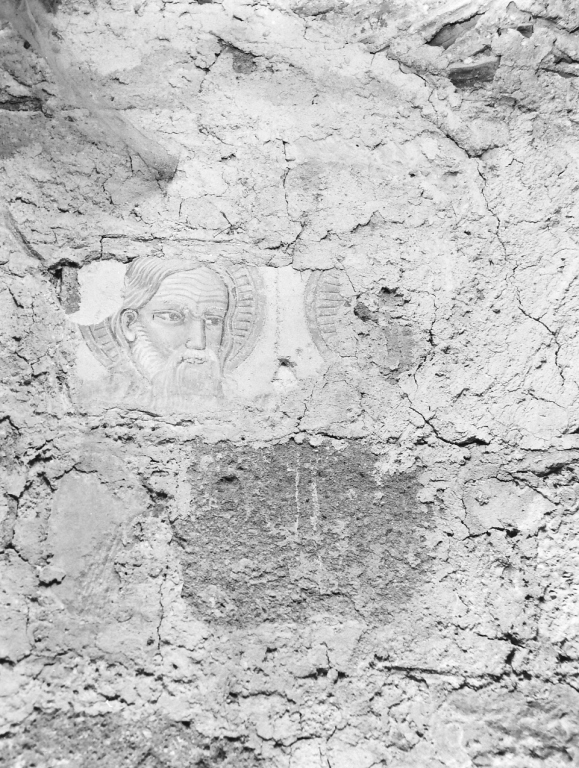 Santo (dipinto, frammento) - ambito laziale (sec. XIV)