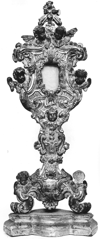 reliquiario - a ostensorio - ambito laziale (sec. XVIII)