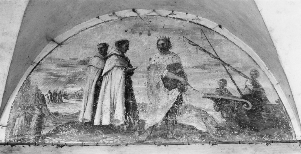 Frati carmelitani e un re (dipinto) di Paticchi Antonio (sec. XVIII)