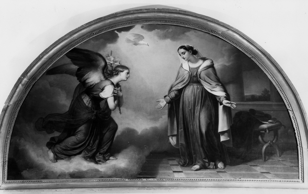 Annunciazione (dipinto) di Fioroni Luigi (sec. XIX)