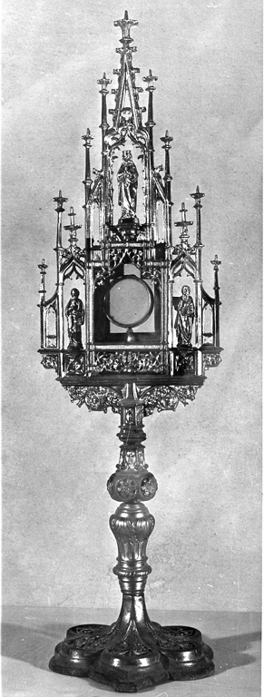 ostensorio, opera isolata - ambito laziale (fine sec. XIX)