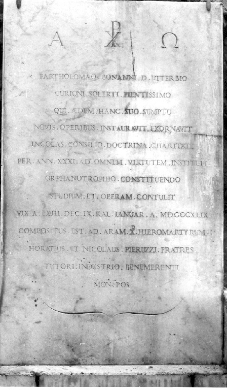 lapide - ambito viterbese (sec. XIX)