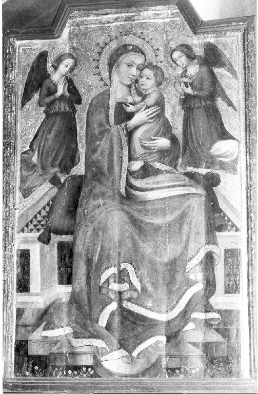 Madonna con Bambino e angeli (dipinto) - ambito viterbese (sec. XV)