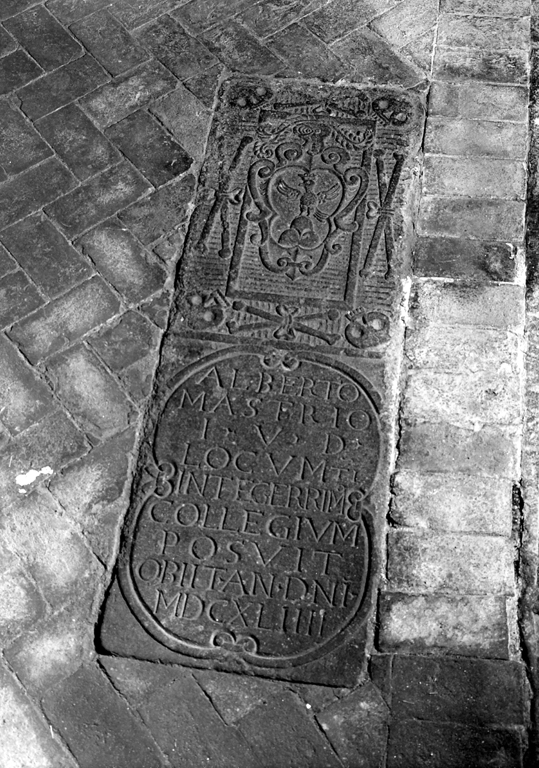 lastra tombale, opera isolata - ambito laziale (sec. XVII)