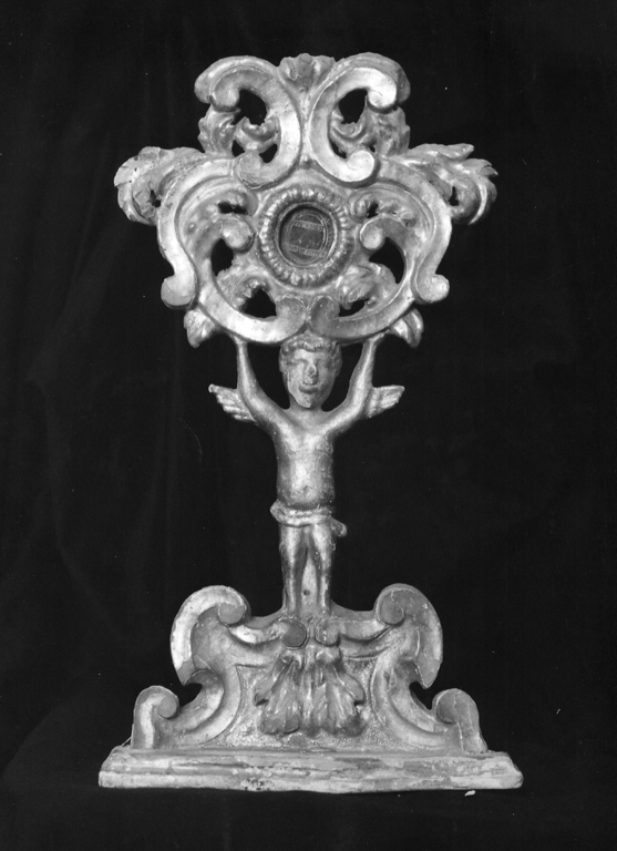 reliquiario - a statuetta, opera isolata - ambito laziale (sec. XVIII)