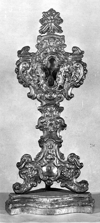 reliquiario - a tabella, opera isolata - ambito laziale (fine sec. XVIII)