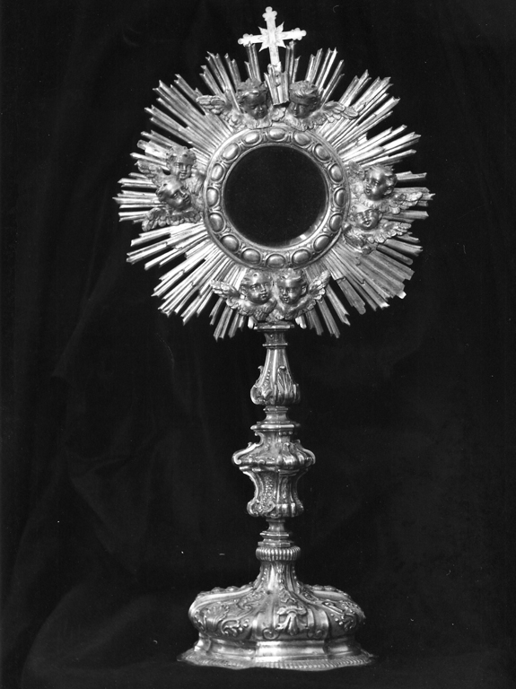 ostensorio - a raggiera, opera isolata - ambito laziale (sec. XVIII)