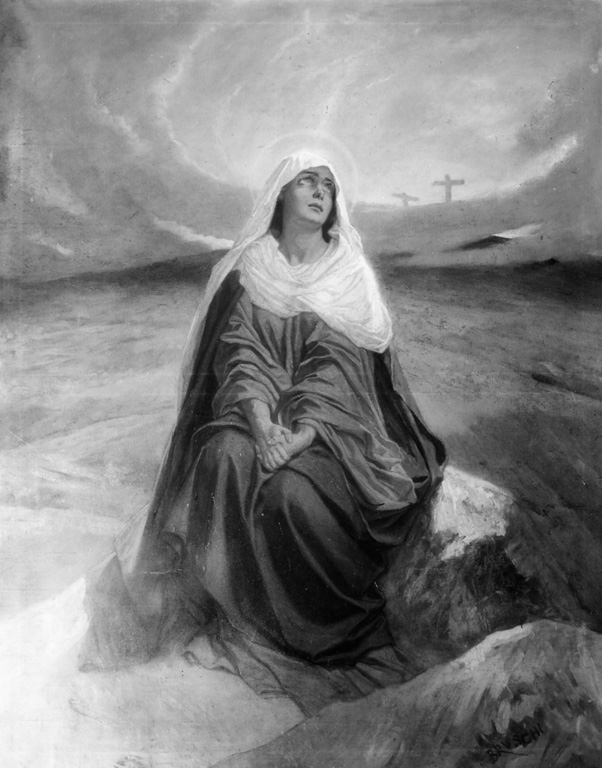 Madonna Addolorata (dipinto) di Bruschi Domenico (sec. XIX)