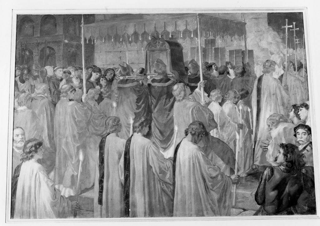 traslazione delle reliquie di Sant'Agapito (dipinto) di Bruschi Domenico (sec. XIX)