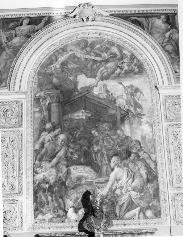 adorazione dei pastori (dipinto) di De Vecchi Giovanni (sec. XVI)