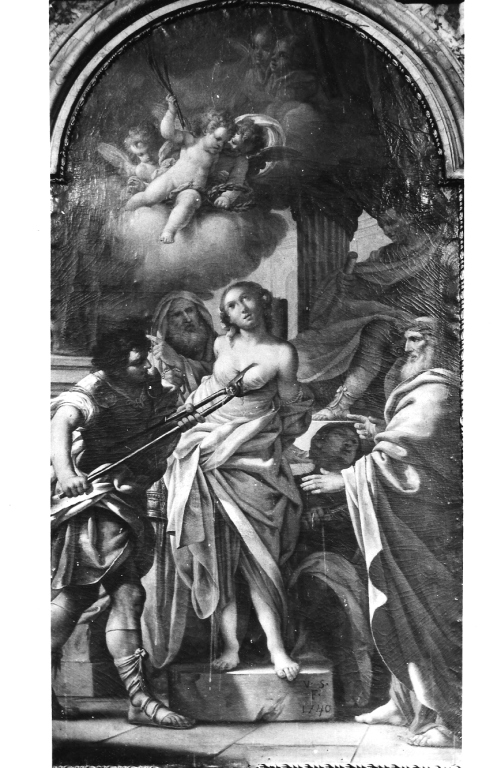 martirio di Sant'Agata (dipinto) di Strigelli Vincenzo (sec. XVIII)