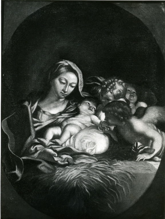 Madonna con Bambino e angeli (dipinto) - ambito laziale (sec. XVIII)