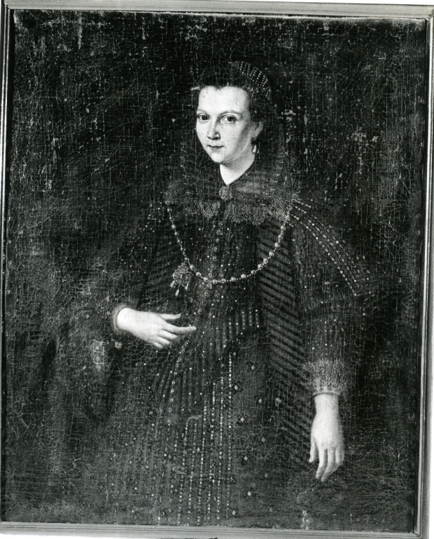 ritratto di donna (dipinto) - ambito laziale (seconda metà sec. XVII)