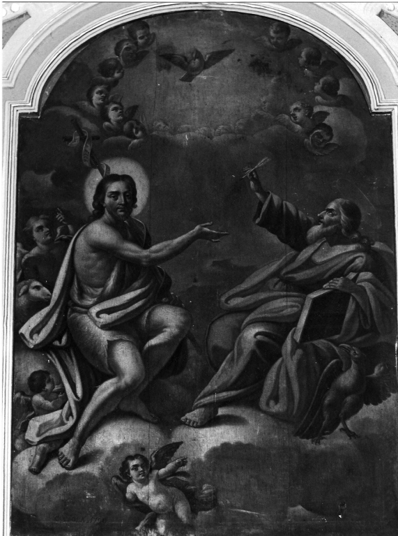 Gloria dei Santi Giovanni Battista e Giovanni Evangelista (dipinto) di Coppola (fine sec. XVIII)