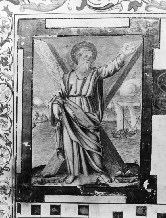 Sant'Andrea (miniatura) - ambito laziale (sec. XVII)