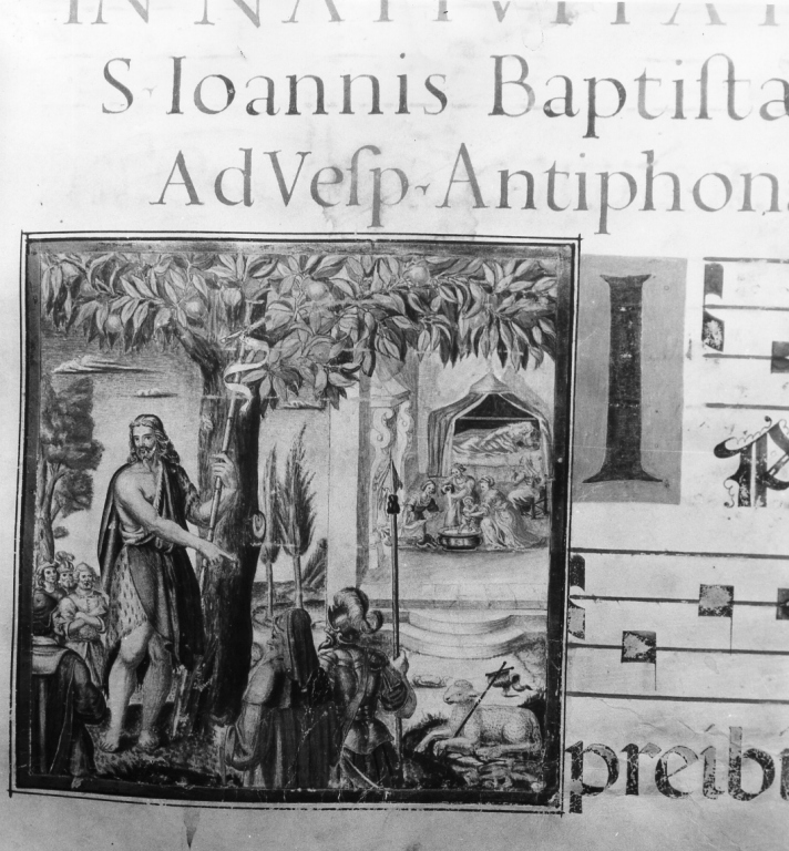 San Giovanni Battista (miniatura) - ambito laziale (sec. XVII)