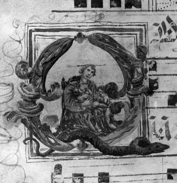 Madonna con Gesù Bambino e San Giovannino (?) (miniatura) - ambito laziale (seconda metà sec. XVIII)