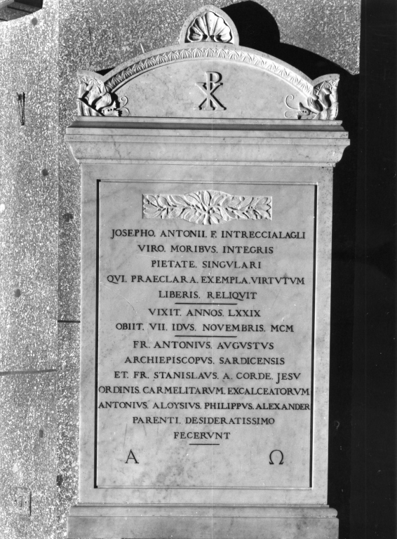 lapide - ambito laziale (sec. XX)