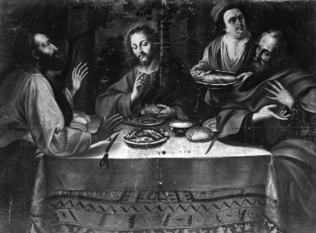 cena in Emmaus (dipinto) - ambito romano (sec. XVII)