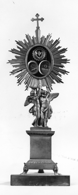 reliquiario - a ostensorio - ambito laziale (sec. XIX)