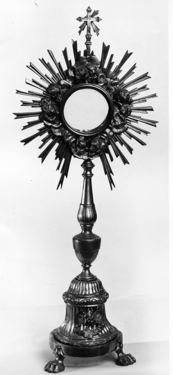 ostensorio - a raggiera - ambito laziale (sec. XIX)