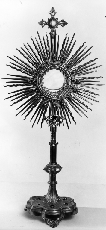 ostensorio - a raggiera - ambito laziale (sec. XIX)