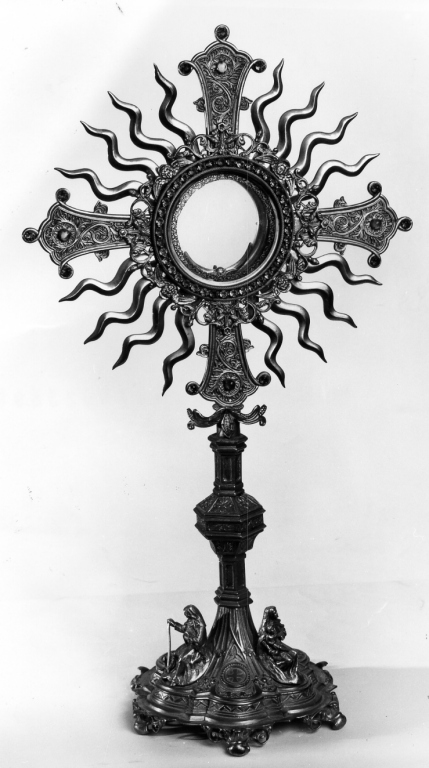ostensorio - a raggiera - ambito laziale (sec. XIX)