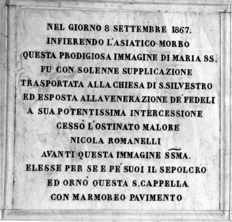 lapide - ambito laziale (sec. XIX)