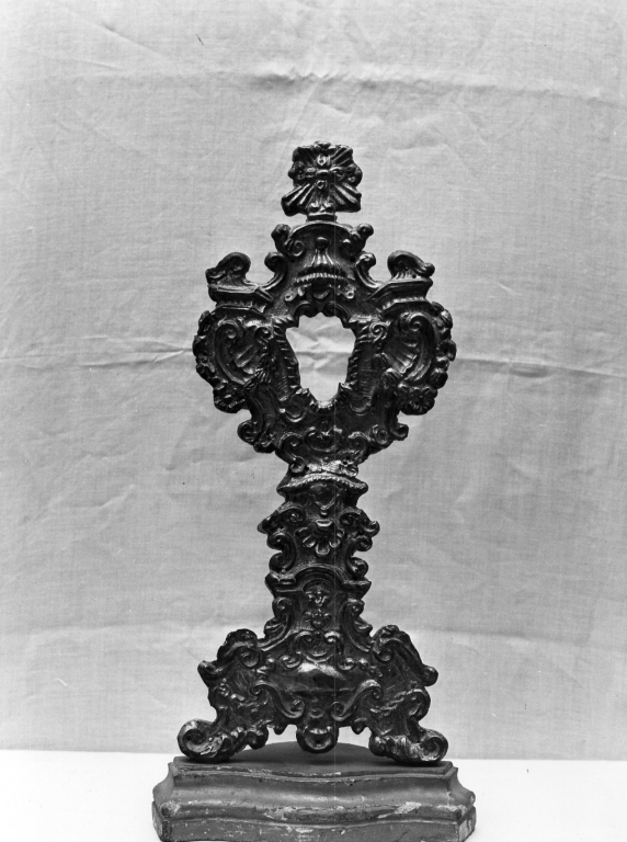 reliquiario - a ostensorio - ambito laziale (sec. XVIII)