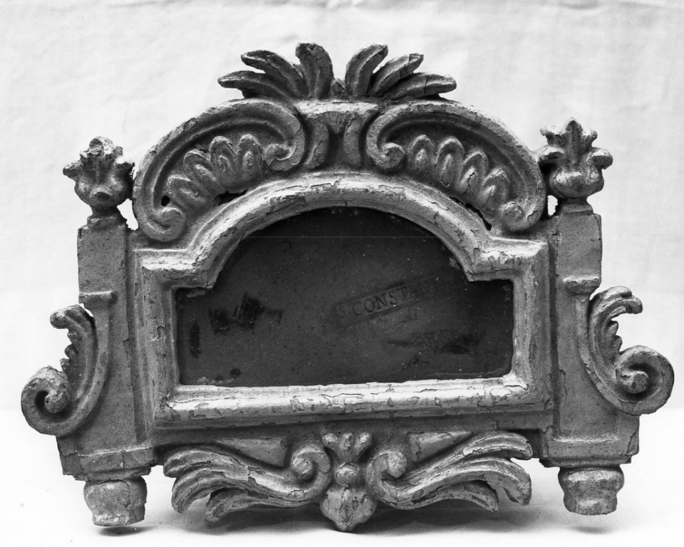 reliquiario - a tabella - ambito laziale (sec. XVIII)