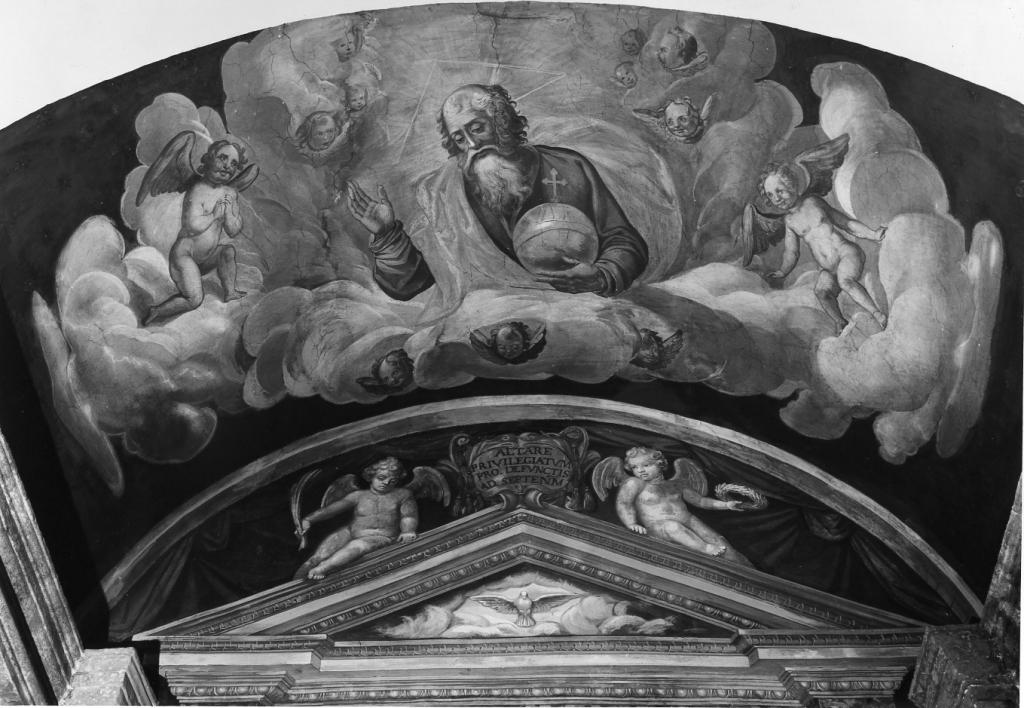 Dio Padre e angeli (dipinto) - ambito laziale (fine sec. XVI)