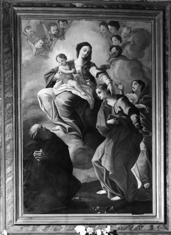 Madonna con Bambino e Santi (dipinto) - ambito laziale (sec. XVIII)