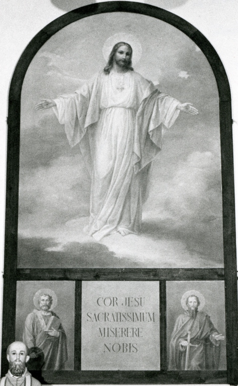 Sacro Cuore di Gesù; San Pietro; San Paolo (dipinto) - ambito laziale (sec. XX)