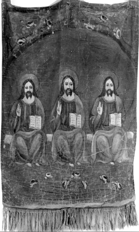 Cristo benedicente (stendardo processionale) - ambito laziale (metà sec. XIX)