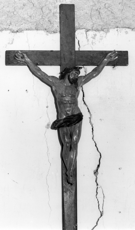Cristo crocifisso (croce processionale) - ambito laziale (metà sec. XX)