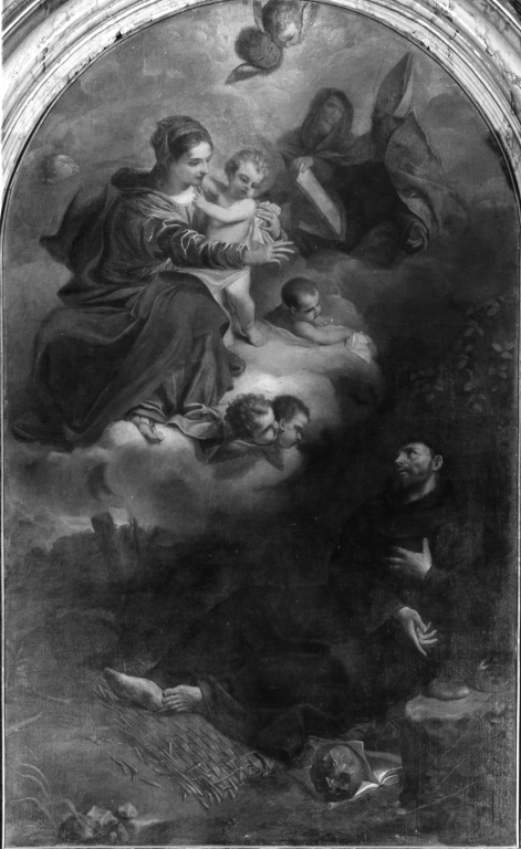 Madonna in gloria (dipinto) di Luzzi Filippo (metà sec. XVII)