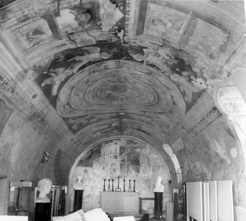 Annunciazione; Crocifissione; Santi (decorazione pittorica, ciclo) - ambito laziale (sec. XV)
