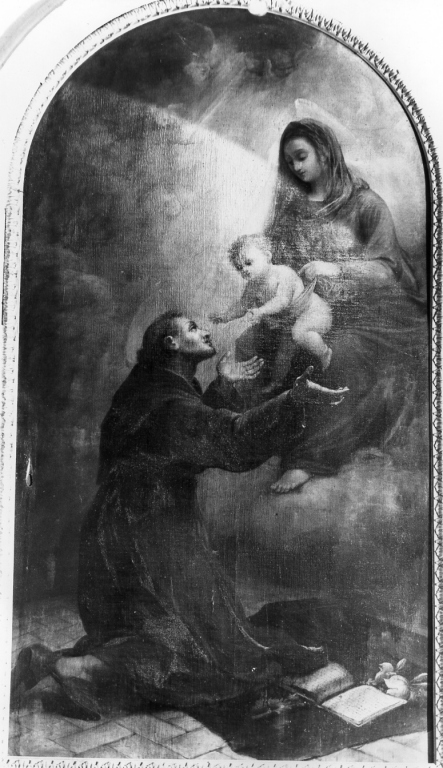 apparizione della Madonna con Bambino a Sant'Antonio da Padova (dipinto) - ambito laziale (prima metà sec. XVIII)