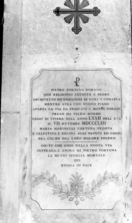 lapide tombale - ambito laziale (sec. XIX)