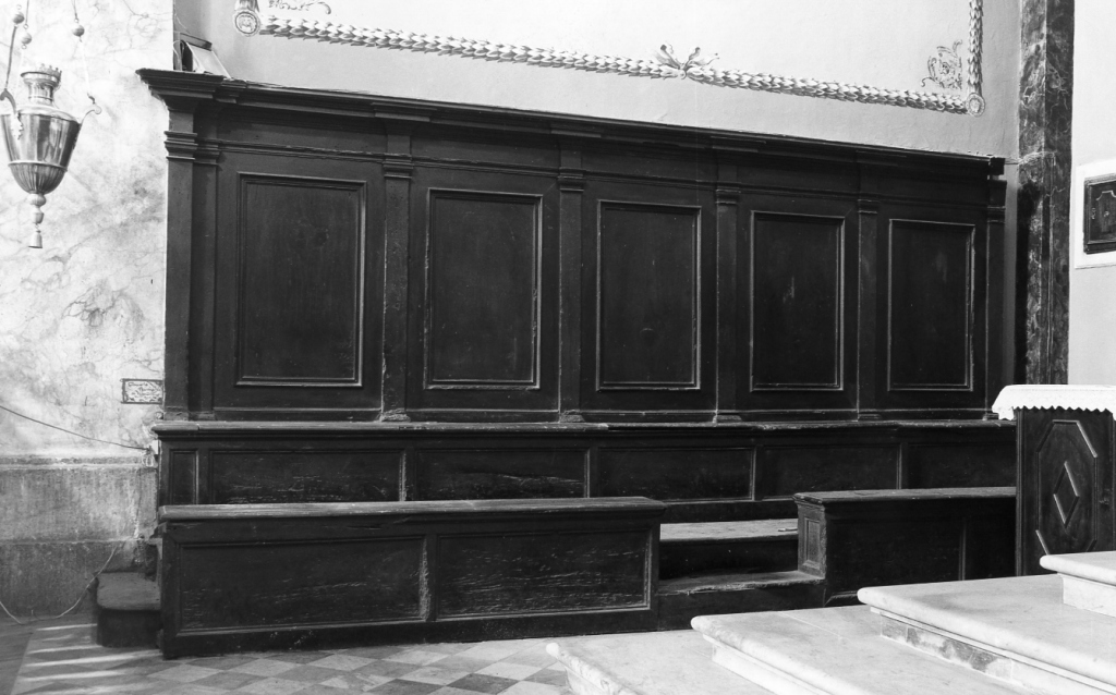 stalli del coro - ambito laziale (sec. XVII)