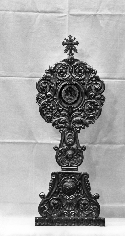 reliquiario - a ostensorio - ambito laziale (seconda metà sec. XIX)