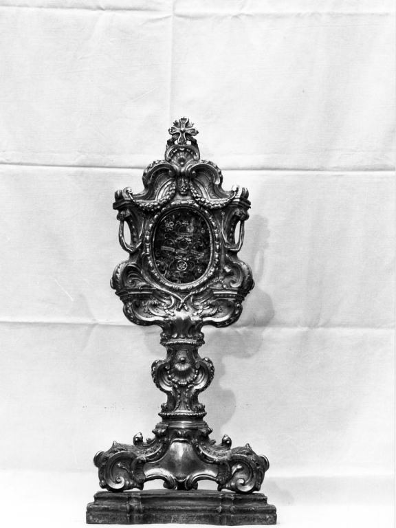 reliquiario - a ostensorio - ambito laziale (seconda metà sec. XIX)
