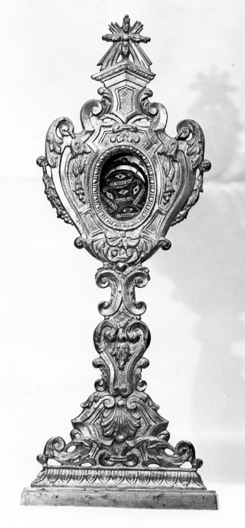 reliquiario - a ostensorio - ambito laziale (seconda metà sec. XIX)