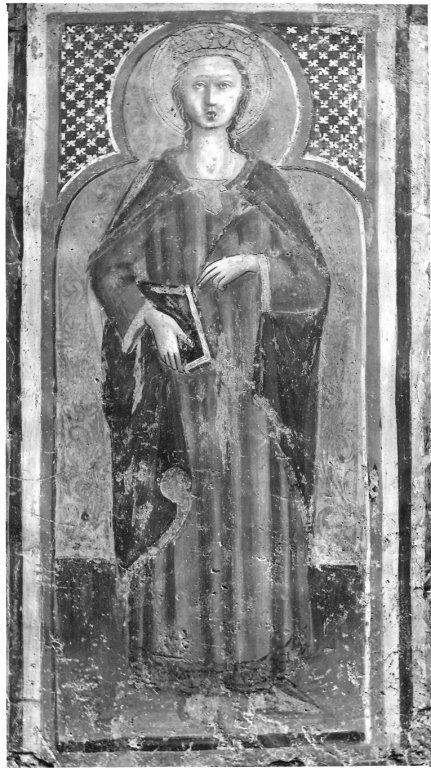 Santa Caterina d'Alessandria (?) (dipinto) - ambito viterbese (secc. XIV/ XV)
