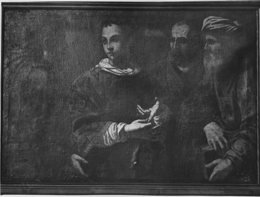 disputa di Gesù con i dottori nel tempio (dipinto) - ambito laziale (sec. XVII)