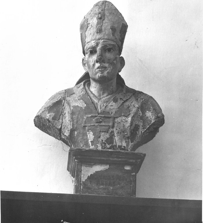 Santo vescovo (scultura) - ambito laziale (sec. XVII)
