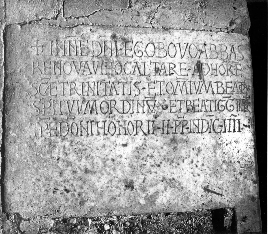 lapide commemorativa - ambito laziale (secondo quarto sec. XII)