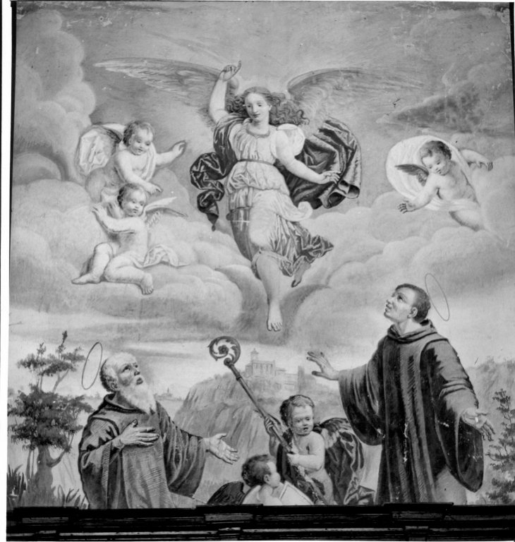 San Michele Arcangelo e due santi (dipinto) - ambito Italia centrale (sec. XVIII)